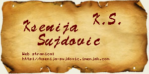 Ksenija Šujdović vizit kartica